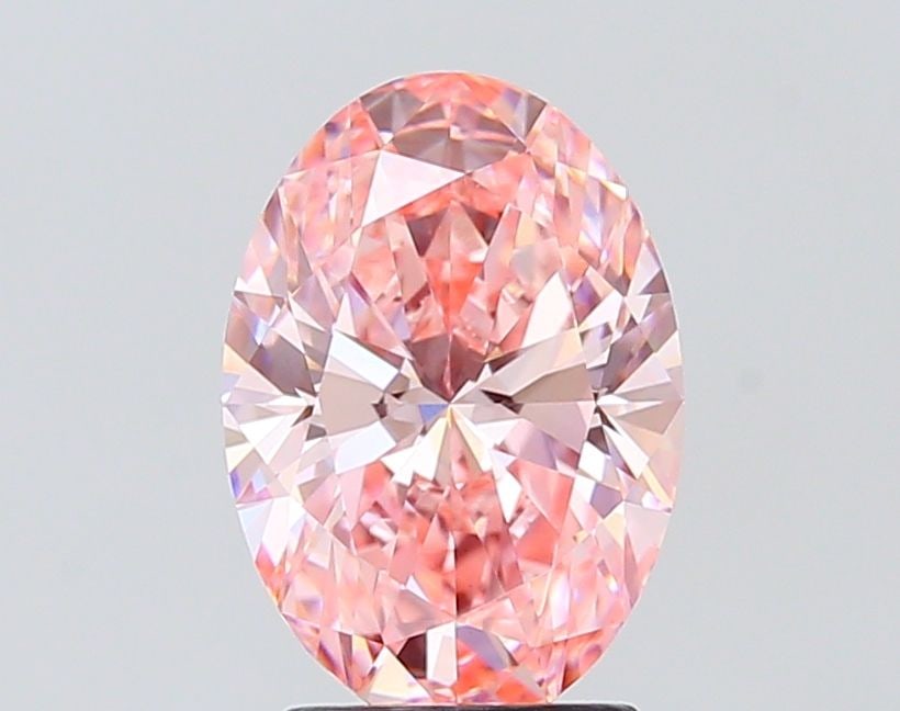 Loose Lab Diamond IGI Oval 2.62ct Fancy Vivid Pink VS1: Loose Lab Diamond IGI Oval 2.62ct Fancy Vivid Pink VS1 Loose lab-grown diamond IGI certified, 2.62ct oval cut with Fancy Vivid Pink color and VS1 clarity, featuring excellent polish and very good symm