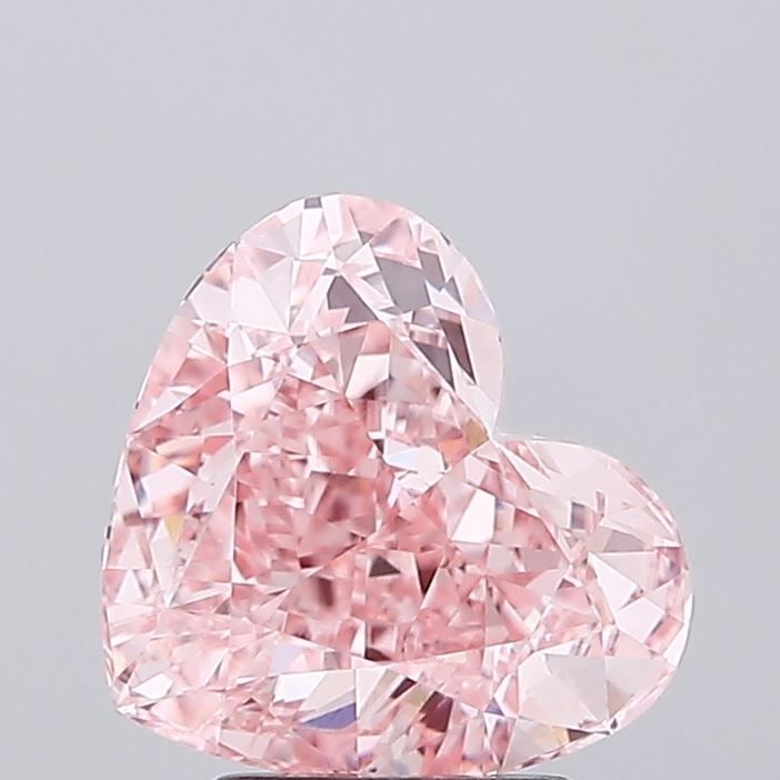 Loose Lab Diamond 3.01ct Fancy Vivid Pink VVS2 - IGI Heart (1 of 1)