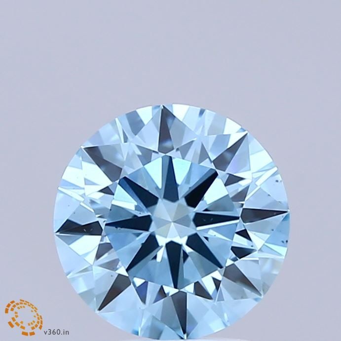 Loose Lab Diamond IGI Round 1.74ct Fancy Vivid Blue VS2 - Ideal: Loose Lab Diamond IGI Round 1.74ct Fancy Vivid Blue VS2 - Ideal Loose Lab Diamond IGI Round 1.74ct in Fancy Vivid Blue with VS2 clarity, polished to excellent standard, measuring 7.81L x 7.84W x 4.65H