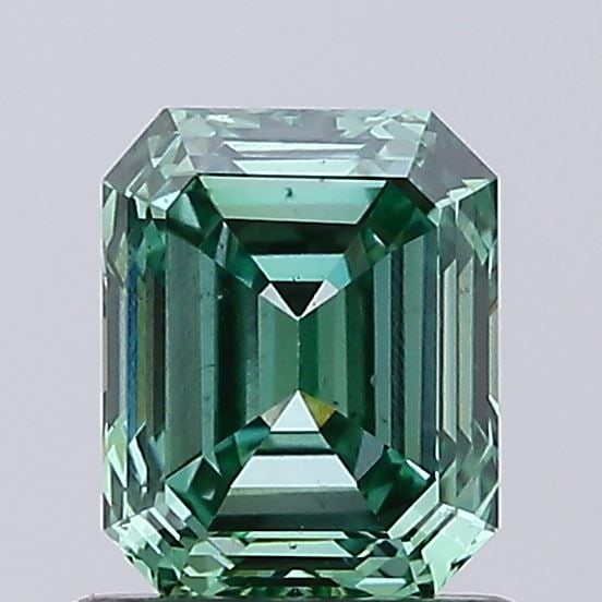 Loose Lab Diamond 1.01ct Emerald Fancy Vivid Green VS2: Loose Lab Diamond 1.01ct Emerald Fancy Vivid Green VS2 A 1.01ct emerald loose lab-grown diamond with a fancy vivid green color and VS2 clarity, with measurements of 6.22L x 4.99W x 3.33H. Item Specifi