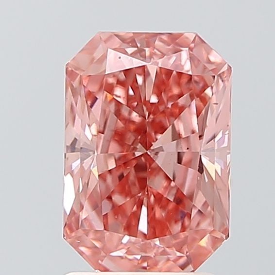 Loose Lab Diamond Radiant 2.02ct Fancy Vivid Pink VS2: Loose Lab Diamond Radiant 2.02ct Fancy Vivid Pink VS2 Loose Lab Diamond Radiant cut, 2.02ct, Fancy Vivid Pink, Clarity VS2, with VG Polish and Symmetry, measures 8.78mm x 6.05mm x 4.24mm, certified NO