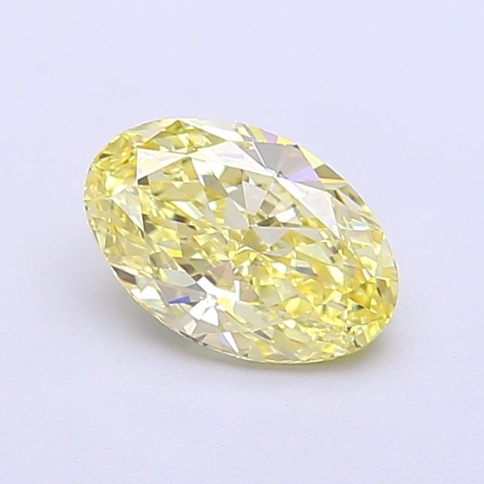 Loose Lab Diamond IGI Oval 1.0ct Fancy Intense Yellow VS1: Loose Lab Diamond IGI Oval 1.0ct Fancy Intense Yellow VS1 Loose Lab Diamond IGI Oval, weighing 1.0ct with Fancy Intense Yellow color and VS1 clarity, certified by IGI, measures 8.21L X 5.37W X 3.13H.