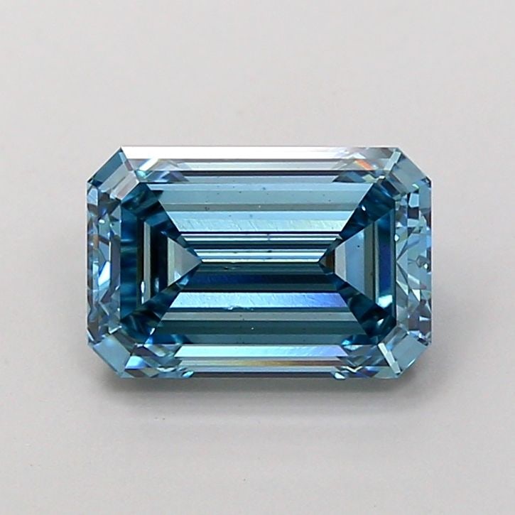 Loose Lab Diamond IGI Emerald 1.87ct Fancy Vivid Blue VS2: Loose Lab Diamond IGI Emerald 1.87ct Fancy Vivid Blue VS2 Loose Lab Diamond IGI Emerald 1.87ct, Fancy Vivid Blue, Clarity VS2, with Excellent Polish and Symmetry, certified by IGI, measures 8.45L X 5.