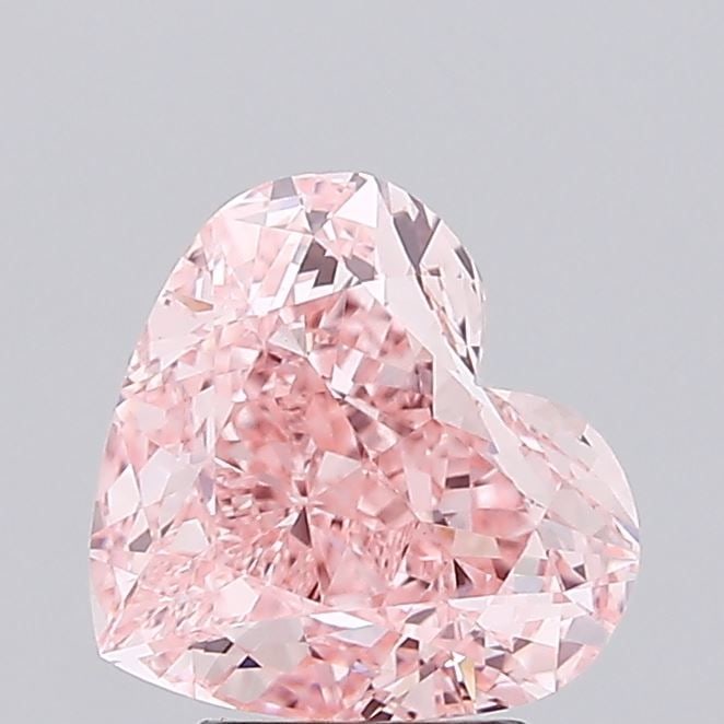 Loose Lab Diamond IGI Heart 3.52ct Fancy Vivid Pink VVS2: Loose Lab Diamond IGI Heart 3.52ct Fancy Vivid Pink VVS2 Loose Lab Diamond IGI Heart 3.52ct in Fancy Vivid Pink and clarity VVS2, showcasing excellent polish and symmetry. Certified by IGI, it measure