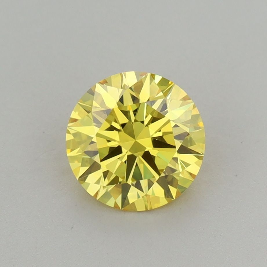 Ideal Loose Lab Diamond IGI Round 1.06ct Fancy Vivid Yellow VS1: Ideal Loose Lab Diamond IGI Round 1.06ct Fancy Vivid Yellow VS1 Ideal loose lab-grown diamond, IGI certified, 1.06ct, round, fancy vivid yellow color, clarity VS1, with excellent polish and symmetry.