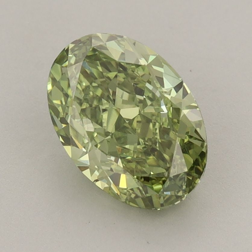 IGI Loose Lab Diamond Oval 1.87ct Fancy Vivid Green VVS2: IGI Loose Lab Diamond Oval 1.87ct Fancy Vivid Green VVS2 Loose lab-grown diamond, 1.87ct, oval cut, fancy vivid green color, clarity VVS2, measurements 8.98L x 6.34W x 4.23H, certified by IGI. Item Sp