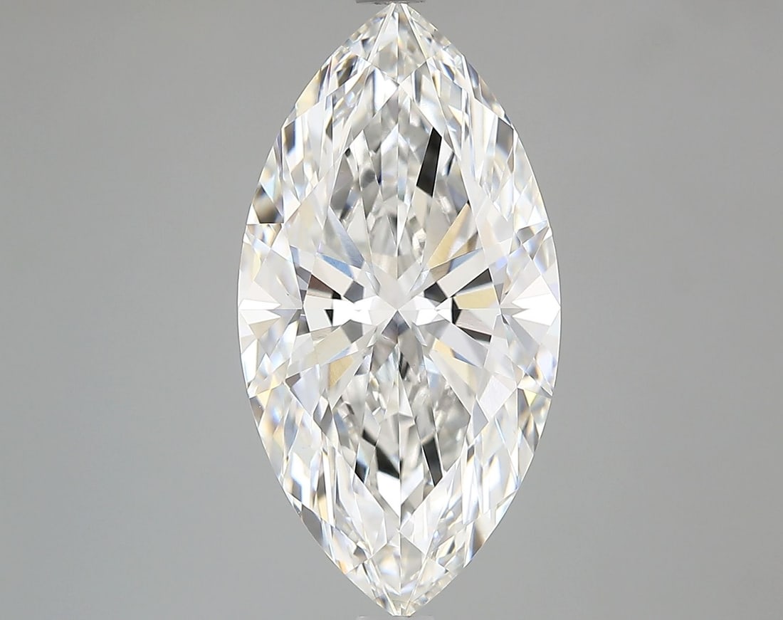 IGI 4.51ct Marquise F VVS2 - Loose Lab Diamond: IGI 4.51ct Marquise F VVS2 - Loose Lab Diamond Loose lab-grown diamond certified by IGI, weighing 4.51ct in a marquise cut, with an F color, VVS2 clarity, and excellent polish and symmetry. Measuremen
