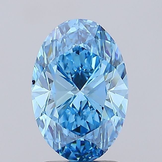 Loose Lab Diamond IGI Oval 2.51ct Fancy Vivid Blue VS2: Loose Lab Diamond IGI Oval 2.51ct Fancy Vivid Blue VS2 This loose lab-grown oval diamond weighs 2.51ct, showcases a fancy vivid blue color, and has VS2 clarity, certified by IGI. Item Specifics: Sourc