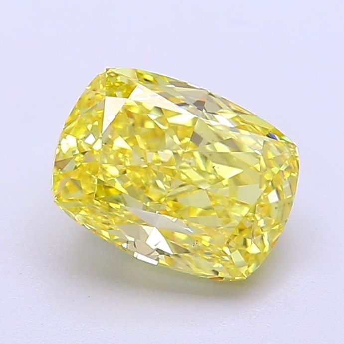 Loose Lab Diamond IGI Cushion Modified 2.02ct Fancy Intense Yellow VS2: Loose Lab Diamond IGI Cushion Modified 2.02ct Fancy Intense Yellow VS2 Loose lab-grown cushion modified diamond from IGI, 2.02ct, fancy intense yellow color, VS2 clarity, excellent polish and symmetry