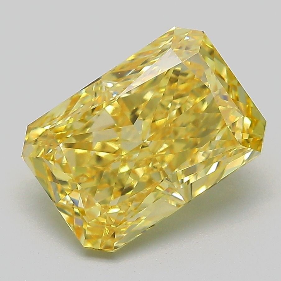 Loose Lab Diamond IGI Radiant 3.07ct Fancy Vivid Yellow VS1: Loose Lab Diamond IGI Radiant 3.07ct Fancy Vivid Yellow VS1 Loose Lab Diamond IGI Radiant 3.07ct in Fancy Vivid Yellow with Clarity VS1, excellent polish and symmetry, measures 10.03L x 7.01W x 4.64H.