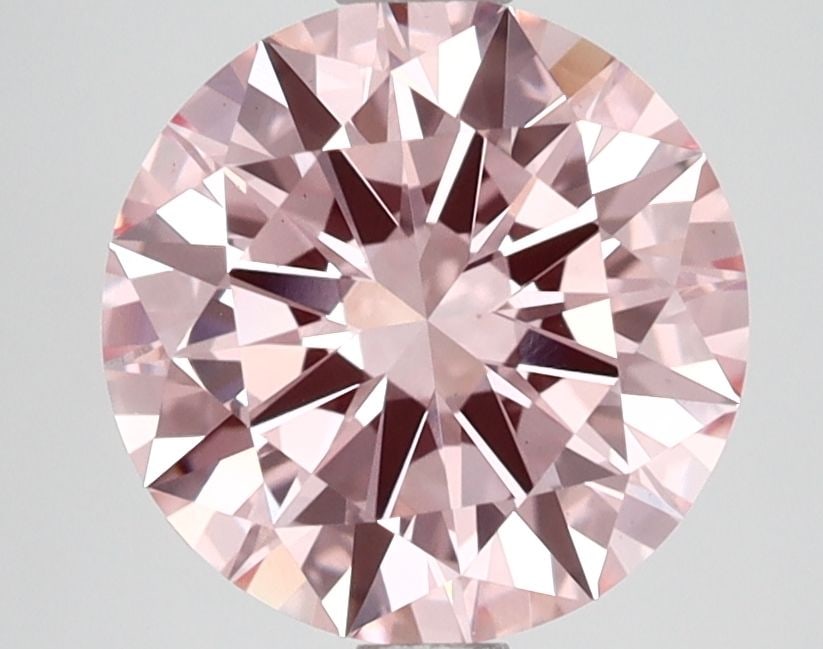 Round 2.5ct Fancy Intense Pink VS1 - IGI Loose Lab Diamond: Round 2.5ct Fancy Intense Pink VS1 - IGI Loose Lab Diamond Round Loose Lab Diamond IGI 2.5ct in Fancy Intense Pink with clarity VS1, excellent polish and symmetry. Certified by IGI, measuring 8.77L x