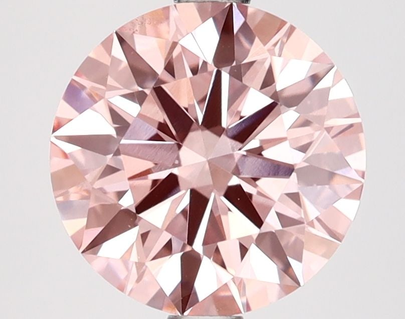 Round 2.5ct Fancy Intense Pink VS1 - IGI Loose Lab Diamond: Round 2.5ct Fancy Intense Pink VS1 - IGI Loose Lab Diamond Round IGI Loose Lab Diamond 2.5ct Fancy Intense Pink VS1 with excellent polish and symmetry, measures 8.62L X 8.66W X 5.37H, certified by IGI