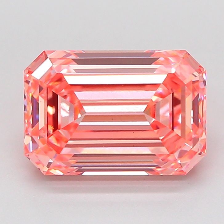 Loose Lab Diamond IGI Emerald 3.05ct Fancy Vivid Pink VS1: Loose Lab Diamond IGI Emerald 3.05ct Fancy Vivid Pink VS1 Loose Lab Diamond IGI Emerald, 3.05ct, Color: Fancy Vivid Pink, Clarity: VS1, features excellent polish and symmetry; certified by IGI. Item S