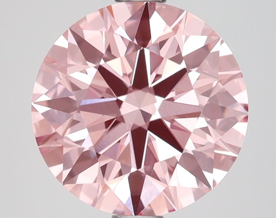 Ideal Loose Lab Diamond IGI Round 2.53ct Fancy Vivid Pink VS1: Ideal Loose Lab Diamond IGI Round 2.53ct Fancy Vivid Pink VS1 Ideal Loose Lab Diamond IGI Round, 2.53ct, Fancy Vivid Pink, VS1 clarity, with EX polish and symmetry, measuring 8.7L x 8.76W x 5.38H, cer