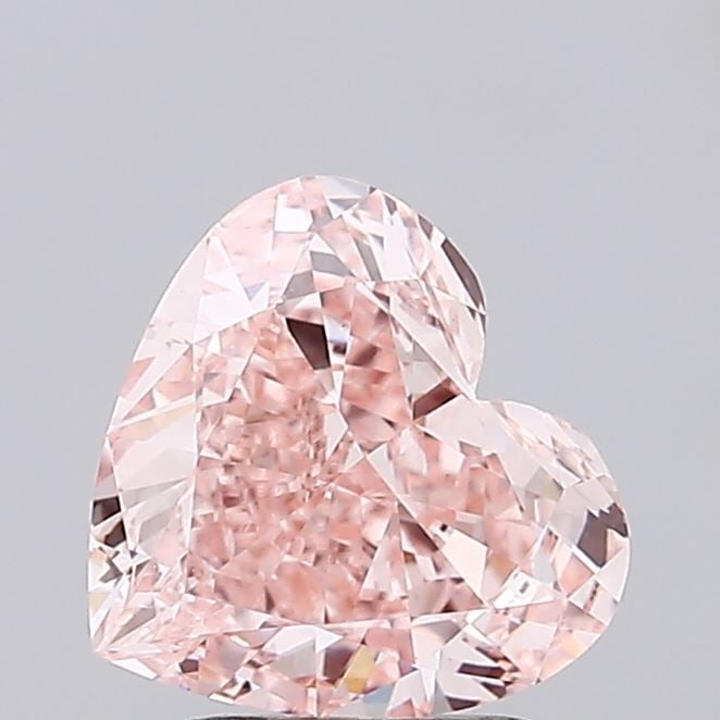 Loose Lab Diamond IGI Heart 2.22ct Fancy Intense Pink VS1: Loose Lab Diamond IGI Heart 2.22ct Fancy Intense Pink VS1 Loose Lab Diamond IGI Heart 2.22ct in Fancy Intense Pink color with VS1 Clarity, rated EX for Polish and Symmetry. Certified by IGI, dimension