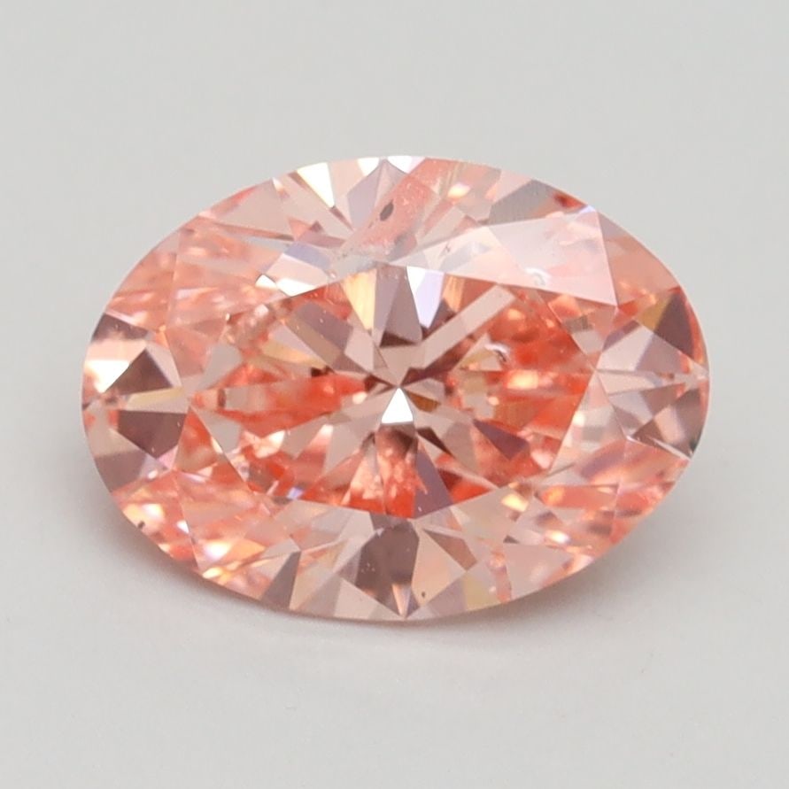 Loose Lab Diamond IGI Oval 1.91ct Fancy Intense Pink SI2: Loose Lab Diamond IGI Oval 1.91ct Fancy Intense Pink SI2 Loose Lab Diamond IGI Oval, 1.91ct Fancy Intense Pink SI2, rated EX for polish and VG for symmetry, with measurements of 9.5L x 6.99W x 4.48H.