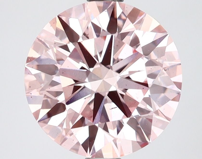 Ideal Loose Lab Diamond IGI Round 2.7ct Fancy Intense Pink VS2: Ideal Loose Lab Diamond IGI Round 2.7ct Fancy Intense Pink VS2 Ideal Loose Lab Diamond IGI Round 2.7ct Fancy Intense Pink VS2 with excellent polish and symmetry, measures 8.9L x 9.0W x 5.46H, certifie
