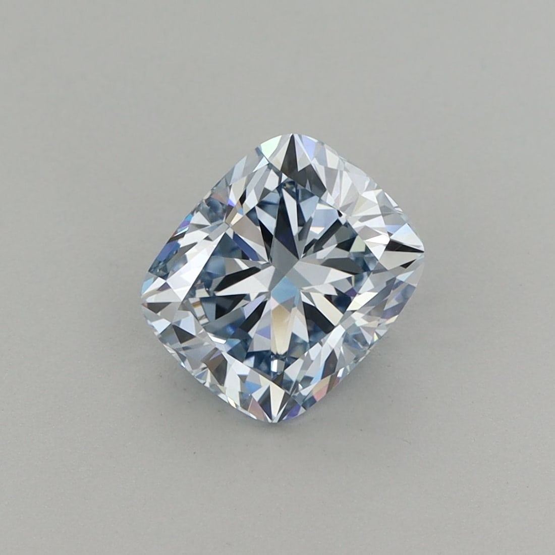 Loose Lab Diamond IGI Cushion Modified 1.55ct Fancy Intense Blue VS2: Loose Lab Diamond IGI Cushion Modified 1.55ct Fancy Intense Blue VS2 Loose Lab Diamond of 1.55ct, colored Fancy Intense Blue with VS2 clarity, showcasing excellent polish and symmetry. Certified by