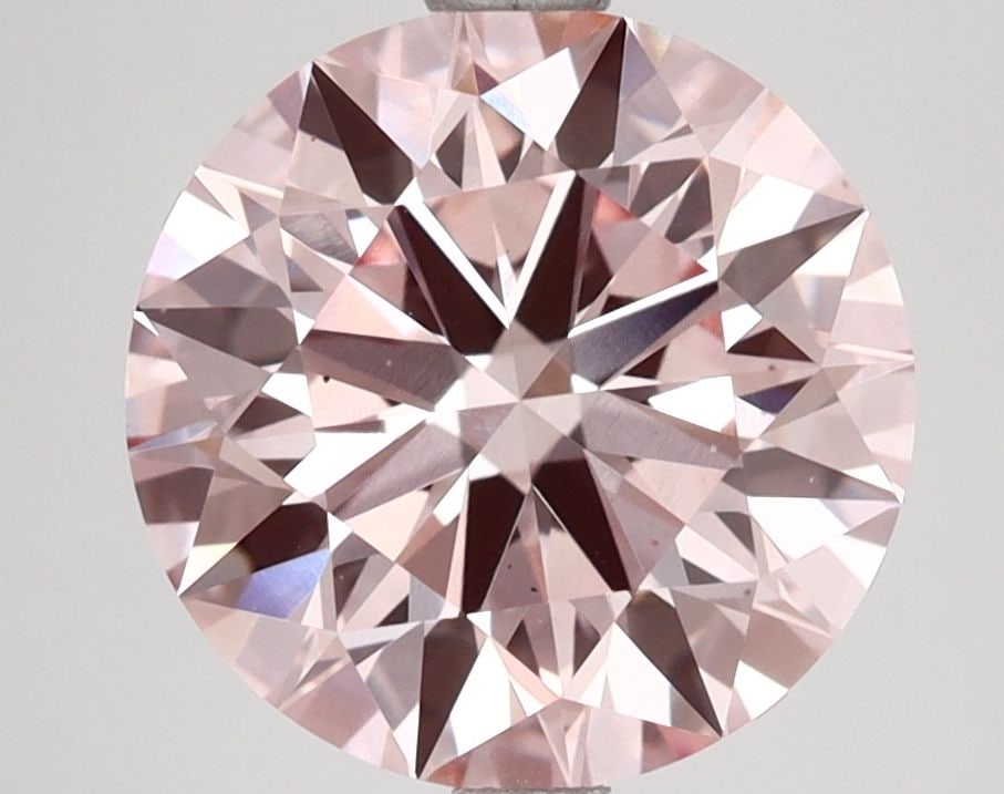 Ideal Loose Lab Diamond IGI Round 3.51ct Fancy Intense Pink VS1: Ideal Loose Lab Diamond IGI Round 3.51ct Fancy Intense Pink VS1 This ideal 3.51ct loose lab diamond in a round cut has a fancy intense pink color and VS1 clarity, featuring excellent polish and symmet