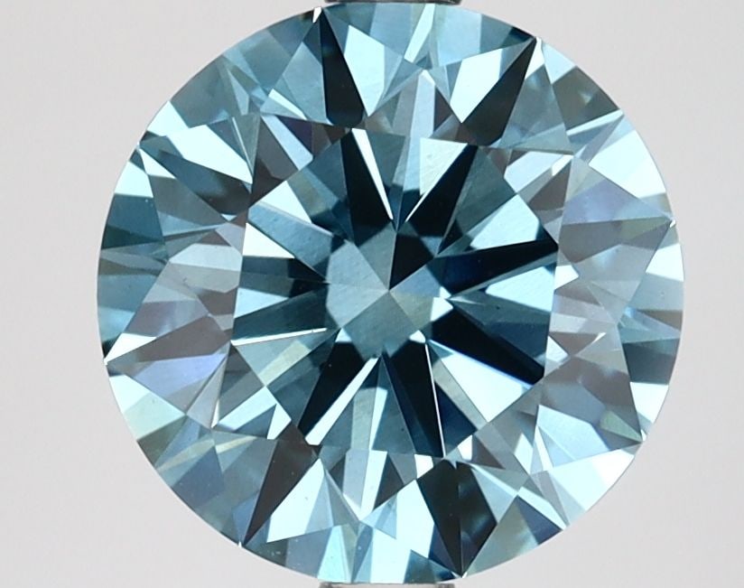 Ideal Loose Lab Diamond IGI Round 2.61ct Fancy Vivid Blue VS1: Ideal Loose Lab Diamond IGI Round 2.61ct Fancy Vivid Blue VS1 Ideal Loose Lab Diamond IGI Round, 2.61ct, Fancy Vivid Blue color, VS1 clarity, with EX polish and symmetry; certified by IGI. Item Specif