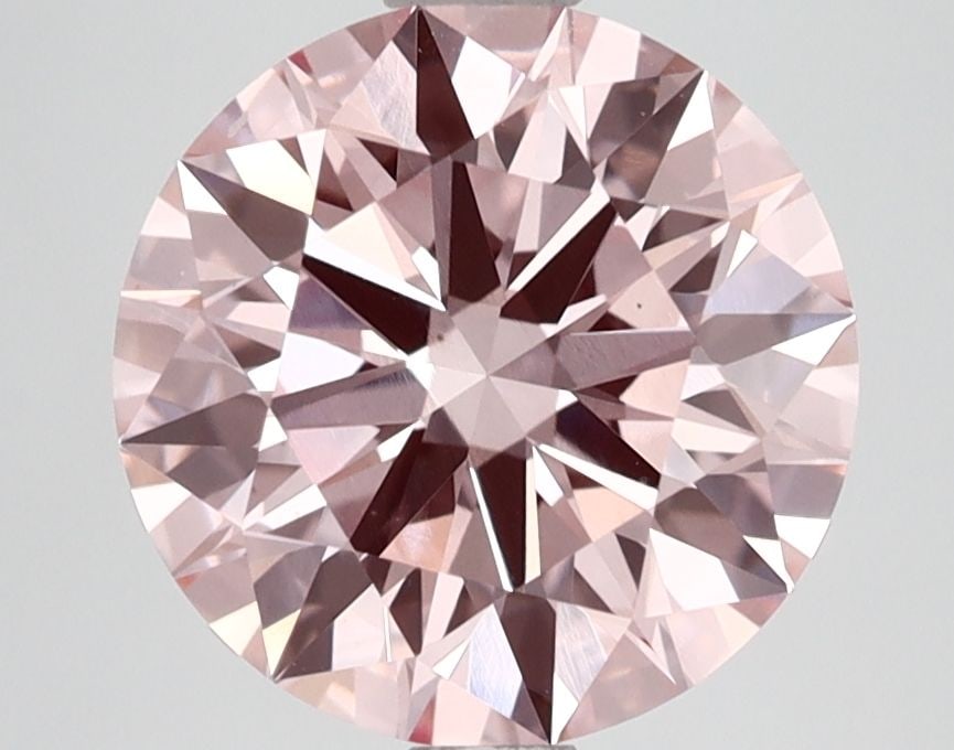 Loose Lab Diamond IGI Round 2.89ct Fancy Vivid Pink VS1: Loose Lab Diamond IGI Round 2.89ct Fancy Vivid Pink VS1 Loose Lab Diamond IGI Round, 2.89ct in weight, with a fancy vivid pink color and clarity VS1, features excellent polish and symmetry, measuring