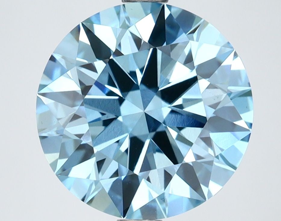 Loose Lab Diamond IGI Round 3.51ct Fancy Vivid Blue VS1: Loose Lab Diamond IGI Round 3.51ct Fancy Vivid Blue VS1 Loose Lab Diamond IGI Round, 3.51ct in weight, features a fancy vivid blue color and clarity VS1, with excellent polish and symmetry, measuring