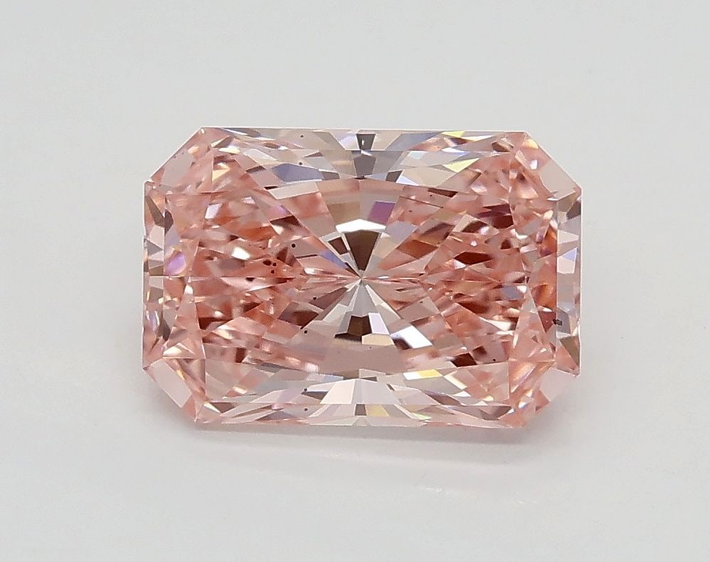 Loose Lab Diamond IGI Radiant 1.46ct Fancy Intense Pink VS2: Loose Lab Diamond IGI Radiant 1.46ct Fancy Intense Pink VS2 Loose lab-created diamond, IGI certified, 1.46ct radiant cut, Fancy Intense Pink color, VS2 clarity, boasting excellent polish and symmetry