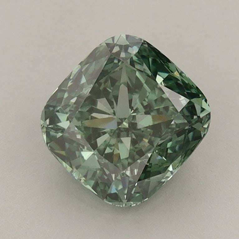 Loose Lab Diamond IGI Cushion Modified 1.51ct Fancy Vivid Green VS1: Loose Lab Diamond IGI Cushion Modified 1.51ct Fancy Vivid Green VS1 Loose Lab Diamond IGI Cushion Modified, 1.51ct, Fancy Vivid Green color, VS1 clarity, with very good polish and symmetry; measures 6