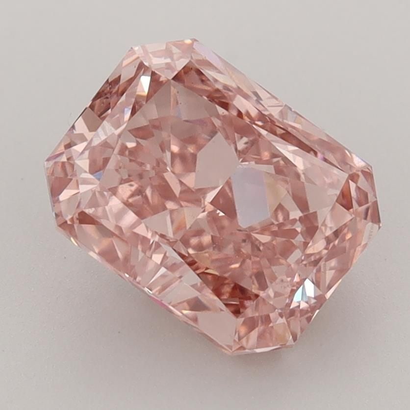Loose Lab Diamond IGI Radiant 3.03ct Fancy Vivid Pink VS2: Loose Lab Diamond IGI Radiant 3.03ct Fancy Vivid Pink VS2 Loose Lab Diamond IGI Radiant, 3.03ct, Fancy Vivid Pink color, VS2 clarity, with excellent polish and very good symmetry; measures 9.02mm x 7.