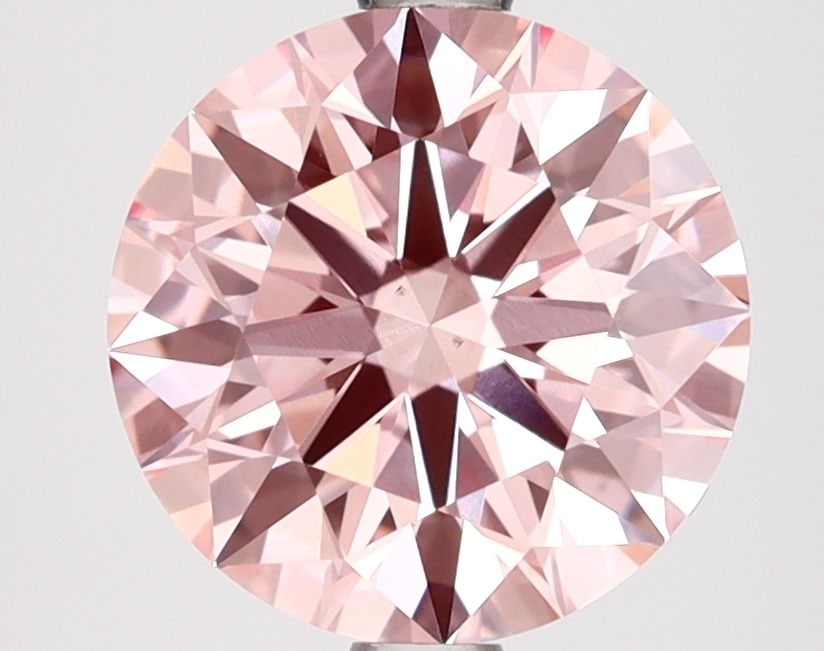 IGI Loose Lab Diamond Round 2.59ct Fancy Vivid Pink VS1 - Ideal: IGI Loose Lab Diamond Round 2.59ct Fancy Vivid Pink VS1 - Ideal IGI Loose Lab Diamond Round, 2.59ct, Fancy Vivid Pink, Clarity VS1, with Ideal Cut, Excellent Polish and Symmetry. Measurements are 8.77