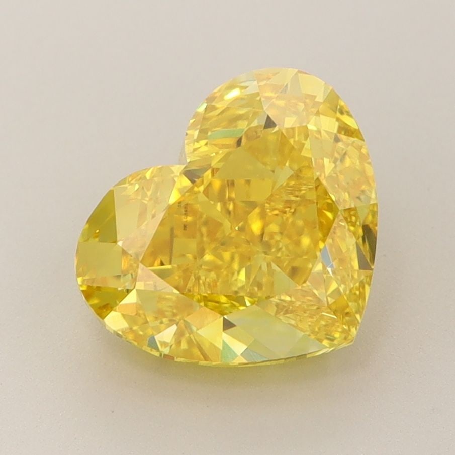 Loose Lab Diamond IGI Heart 3.07ct Fancy Vivid Yellow VVS2 (1 of 1)