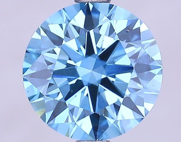 Ideal Loose Lab Diamond IGI Round 2.01ct Fancy Vivid Blue VVS2: Ideal Loose Lab Diamond IGI Round 2.01ct Fancy Vivid Blue VVS2 Ideal loose lab diamond, IGI certified, weighing 2.01ct with a fancy vivid blue color and VVS2 clarity; dimensions are 8.08L x 8.15W x 4.
