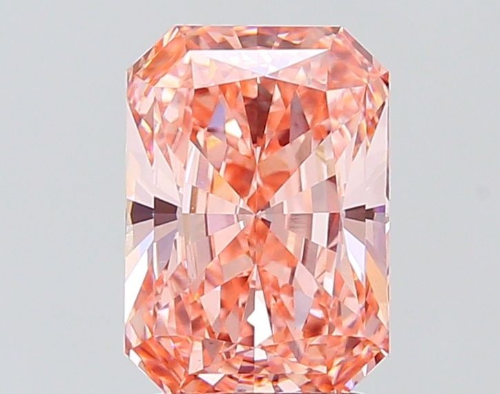 Loose Lab Diamond IGI Radiant 3.04ct Fancy Vivid Pink VS2: Loose Lab Diamond IGI Radiant 3.04ct Fancy Vivid Pink VS2 Loose Lab Diamond IGI Radiant 3.04ct Fancy Vivid Pink VS2, excellent polish and symmetry, dimensions 10.04L x 7.07W x 4.65H, certified by IGI.