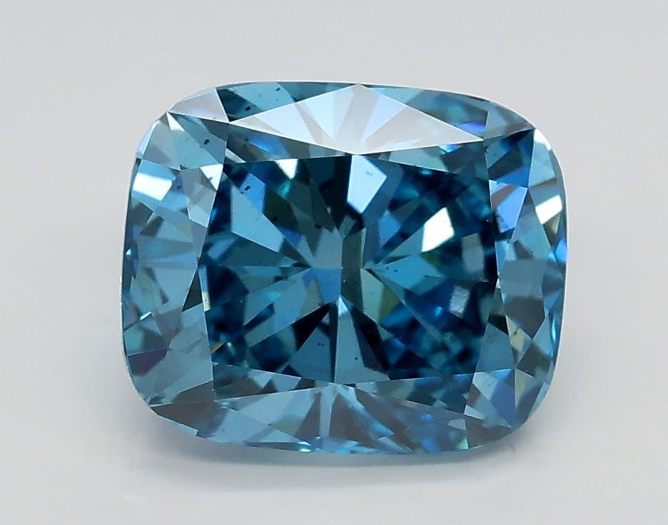 Loose Lab Diamond IGI Cushion Brilliant 2.21ct Fancy Vivid Blue SI1: Loose Lab Diamond IGI Cushion Brilliant 2.21ct Fancy Vivid Blue SI1 Loose Lab Diamond IGI Cushion Brilliant 2.21ct in Fancy Vivid Blue color, graded SI1 clarity, with EX polish and symmetry; dimension