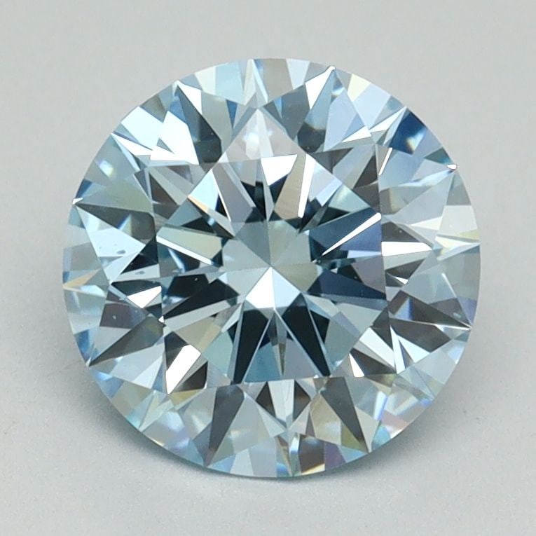 IGI 1.91ct Round Fancy Vivid Blue VS2 - Ideal Loose Lab Diamond: IGI 1.91ct Round Fancy Vivid Blue VS2 - Ideal Loose Lab Diamond This ideal loose lab diamond weighs 1.91ct, has a round shape, and features a Fancy Vivid Blue color with VS2 clarity, certified by IGI.