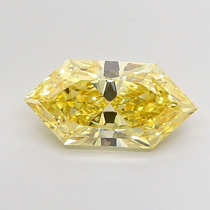 Loose Lab Diamond IGI Hexagonal 3.04ct Fancy Intense Yellow VS1: Loose Lab Diamond IGI Hexagonal 3.04ct Fancy Intense Yellow VS1 This 3.04ct loose lab diamond features a hexagonal cut with Fancy Intense Yellow color and VS1 clarity, certified by IGI. It has excelle