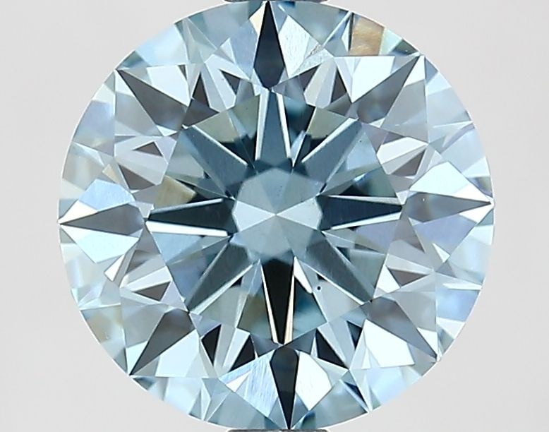 IGI 2.5ct Round Fancy Vivid Blue VS1 - Loose Lab Diamond: IGI 2.5ct Round Fancy Vivid Blue VS1 - Loose Lab Diamond This IGI-certified loose lab diamond weighs 2.5ct, is cut in a round shape, and has a Fancy Vivid Blue color with VS1 clarity. It features good