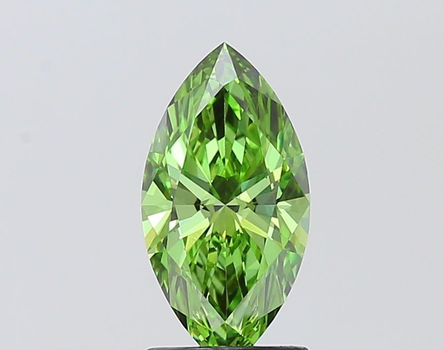 IGI Loose Lab Diamond Marquise 1.5ct Fancy Vivid Green VS2: IGI Loose Lab Diamond Marquise 1.5ct Fancy Vivid Green VS2 IGI Loose Lab Diamond Marquise, 1.5ct, fancy vivid green color, clarity VS2, very good polish and excellent symmetry, certified by IGI. 
