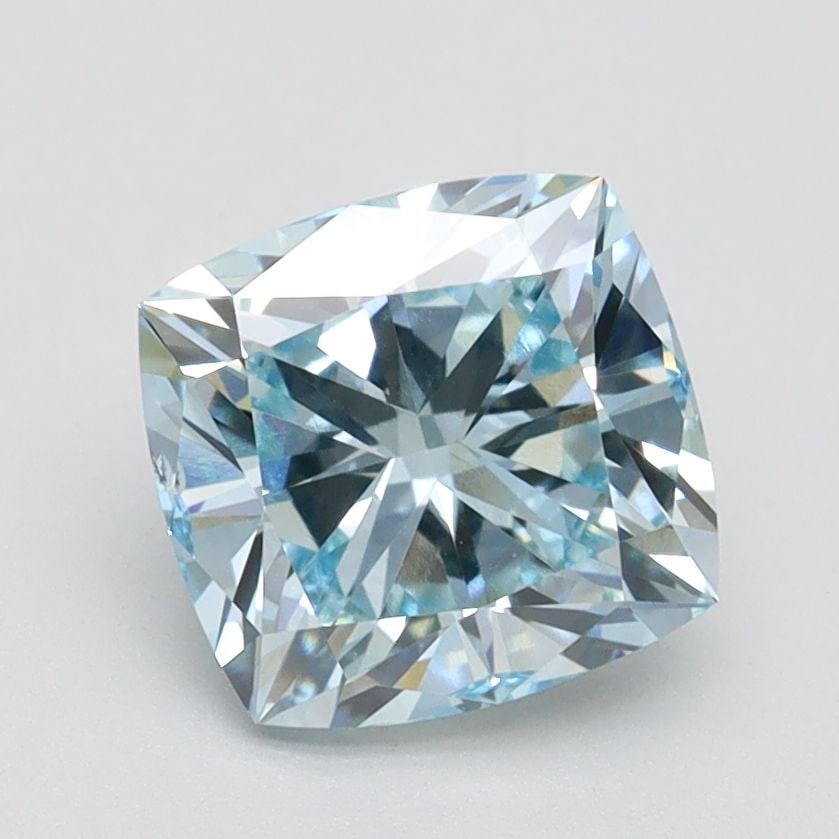 IGI Cushion Brilliant 1.93ct Fancy Intense Blue VS2 - Loose Diamond: IGI Cushion Brilliant 1.93ct Fancy Intense Blue VS2 - Loose Diamond IGI Cushion Brilliant 1.93ct Fancy Intense Blue VS2 loose diamond with excellent polish and symmetry, measuring 7.31L x 7.0W x 4.79H