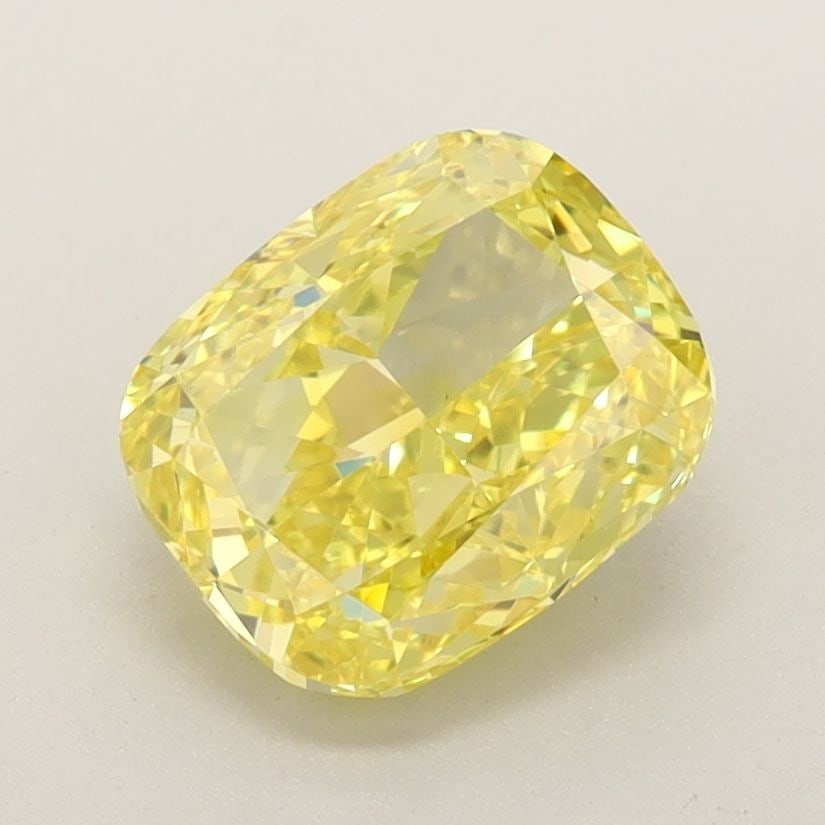 Loose Lab Diamond IGI Cushion Modified 2.07ct Fancy Vivid Yellow VVS2: Loose Lab Diamond IGI Cushion Modified 2.07ct Fancy Vivid Yellow VVS2 Loose lab-grown diamond IGI certified, 2.07ct in a cushion modified cut, featuring a fancy vivid yellow color and VVS2 clarity.