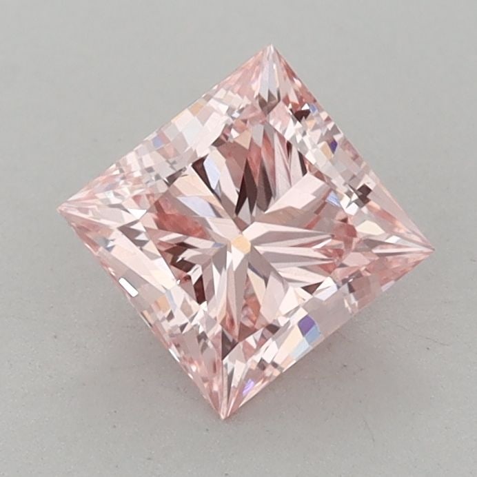 Loose Lab Diamond IGI Princess 1.1ct Fancy Intense Pink VS1: Loose Lab Diamond IGI Princess 1.1ct Fancy Intense Pink VS1 Loose lab-grown diamond IGI certified, 1.1ct in a princess cut, displaying a fancy intense pink color and VS1 clarity. Measurements are