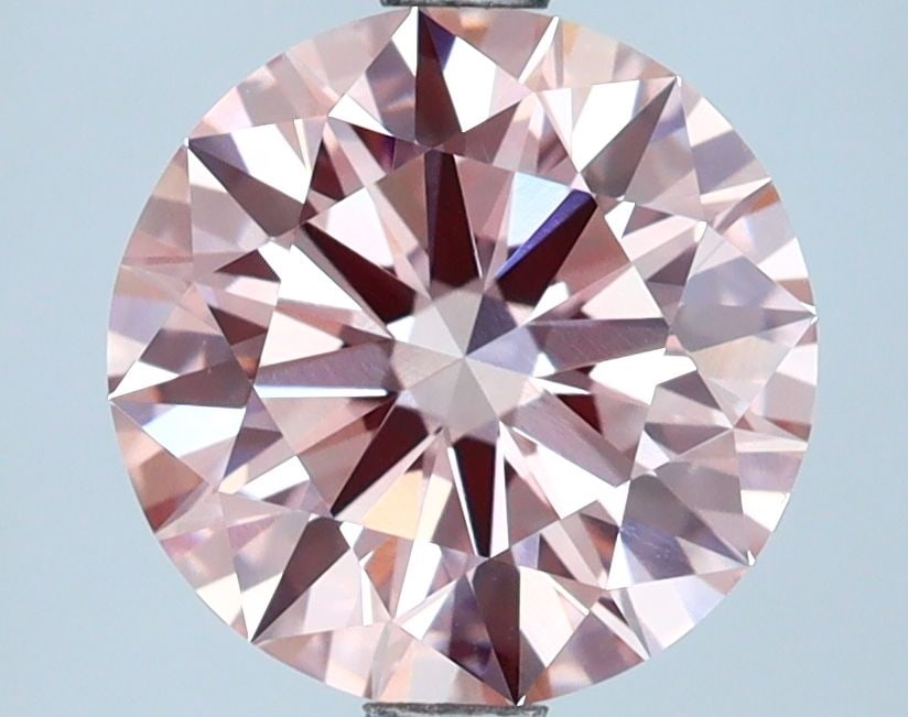 Loose Lab Diamond - IGI Round 2.5ct Fancy Intense Pink VVS2: Loose Lab Diamond - IGI Round 2.5ct Fancy Intense Pink VVS2 Loose lab-grown diamond IGI certified, 2.5ct in a round cut, featuring a fancy intense pink color and VVS2 clarity. Measurements are 8.7L x