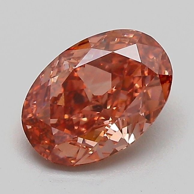 Loose Lab Diamond - IGI Oval 1.07ct Fancy Pink Brown VVS2: Loose Lab Diamond - IGI Oval 1.07ct Fancy Pink Brown VVS2 Loose Lab Diamond IGI Oval 1.07ct, Fancy Pink Brown color, VVS2 clarity, featuring very good polish and symmetry, measuring 7.7L x 5.42W x 3.3