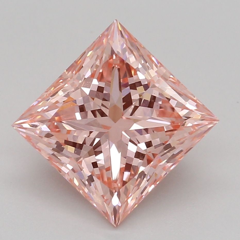 Loose Lab Diamond - IGI Princess 1.56ct Fancy Vivid Pink VS1: Loose Lab Diamond - IGI Princess 1.56ct Fancy Vivid Pink VS1 Loose Lab Diamond IGI Princess 1.56ct, Fancy Vivid Pink color, VS1 clarity, with excellent polish and very good symmetry, measuring 6.44L x