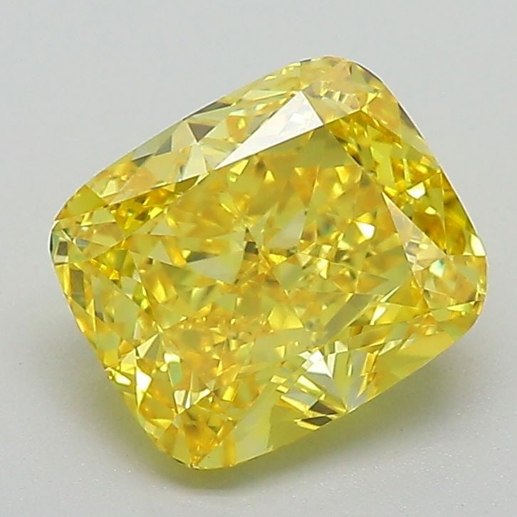 Loose Lab Diamond IGI Cushion Modified 1.94ct Fancy Vivid Yellow VS1: Loose Lab Diamond IGI Cushion Modified 1.94ct Fancy Vivid Yellow VS1 Loose Lab Diamond IGI Cushion Modified 1.94ct Fancy Vivid Yellow VS1 featuring VG polish and symmetry, certified by IGI, measuring