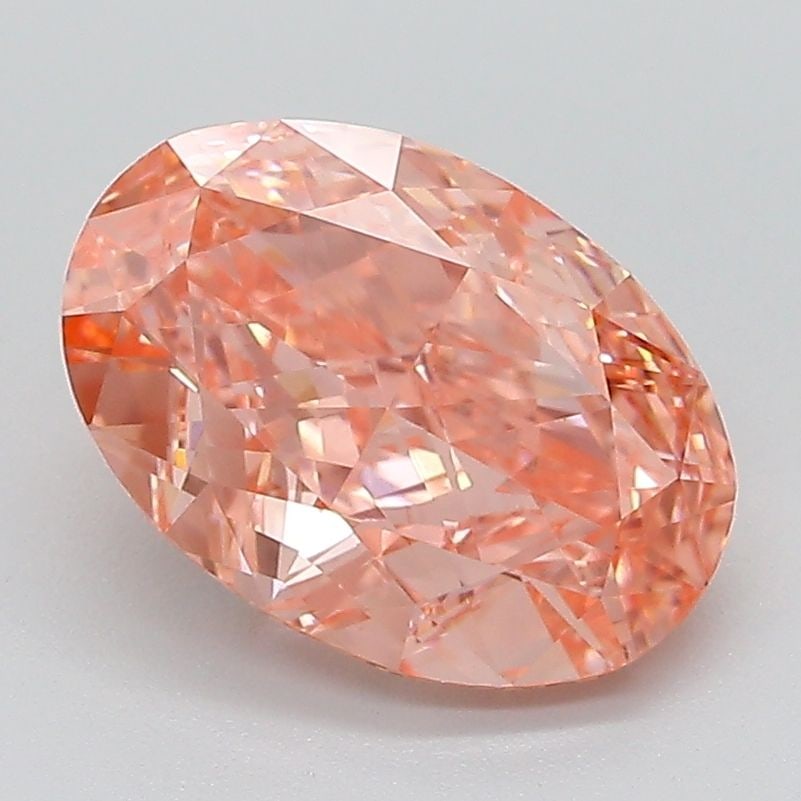 Loose Lab Diamond IGI Oval 2.53ct Fancy Vivid Pink VVS2: Loose Lab Diamond IGI Oval 2.53ct Fancy Vivid Pink VVS2 Loose lab-grown diamond, IGI certified, oval cut, 2.53ct, Fancy Vivid Pink color, VVS2 clarity, polished and symmetrical, measuring 10.22L x 7.0