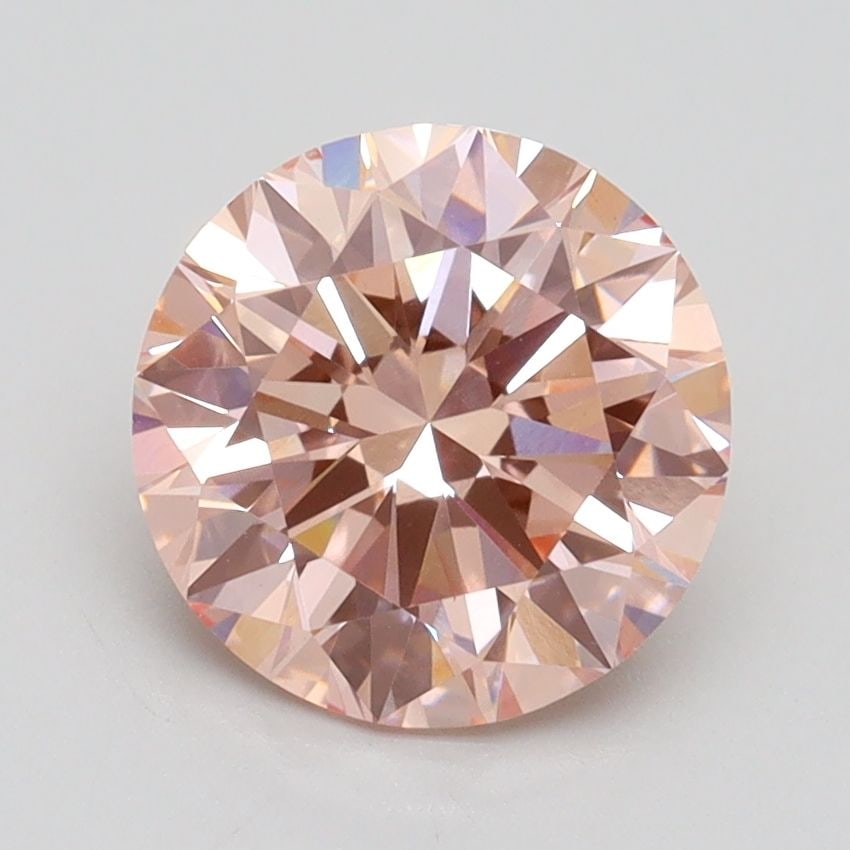 Loose Lab Diamond IGI Round 1.98ct Fancy Intense Pink VS1: Loose Lab Diamond IGI Round 1.98ct Fancy Intense Pink VS1 Loose lab-grown diamond, IGI certified, round cut, 1.98ct, Fancy Intense Pink color, VS1 clarity, with EX polish and symmetry, measuring 7.98L