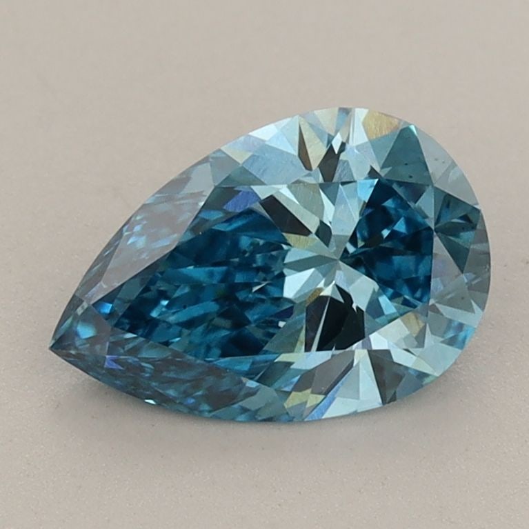 Loose Lab Diamond IGI 1.23ct Pear Fancy Vivid Blue VS1: Loose Lab Diamond IGI 1.23ct Pear Fancy Vivid Blue VS1 This loose lab-grown diamond weighs 1.23 ct, features a pear cut with a Fancy Vivid Blue color and VS1 clarity, and is certified by IGI. Item