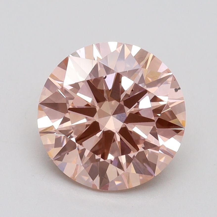 Loose Lab Diamond IGI Round 1.9ct Fancy Intense Pink VS2: Loose Lab Diamond IGI Round 1.9ct Fancy Intense Pink VS2 Loose lab-grown diamond weighing 1.9ct with a round cut, fancy intense pink color, clarity VS2, and IGI certification; measurements are 7.96L x