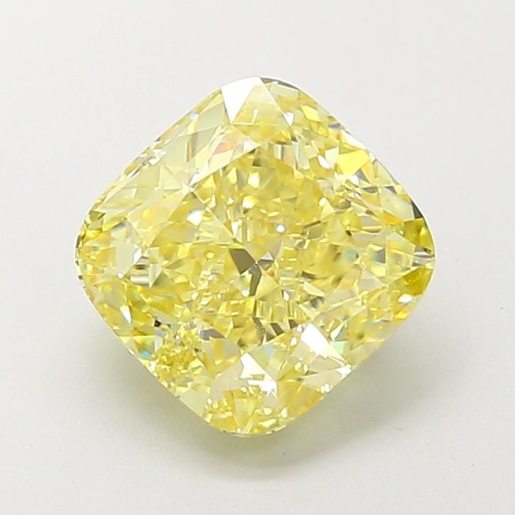 Loose Lab Diamond - IGI Cushion Modified 2.41ct Fancy Intense Yellow VVS2: Loose Lab Diamond - IGI Cushion Modified 2.41ct Fancy Intense Yellow VVS2 Loose lab-grown diamond, 2.41ct, IGI certified, cushion modified cut, fancy intense yellow color, VVS2 clarity, excellent poli